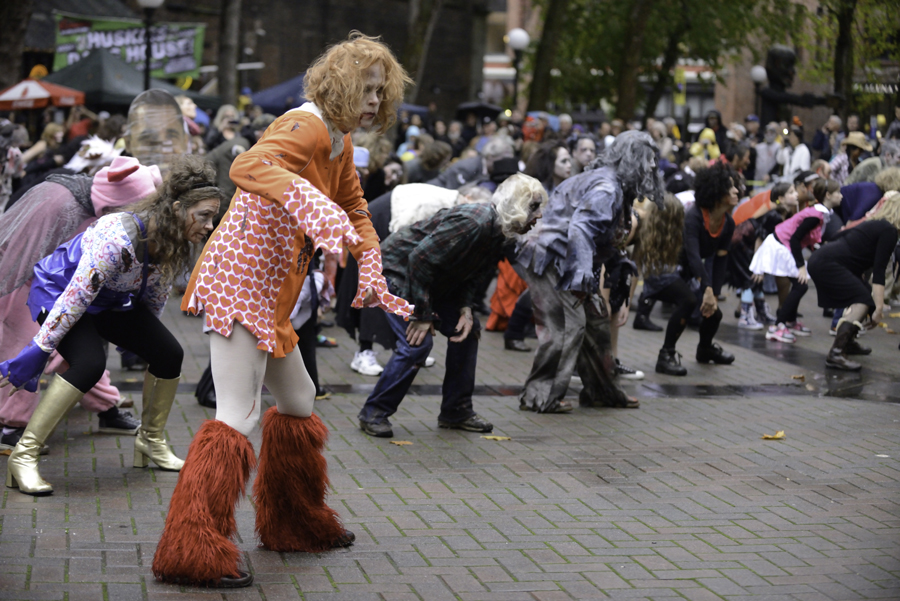 On October 27th, 2012, zombies took over Occidental Park for Thrill The