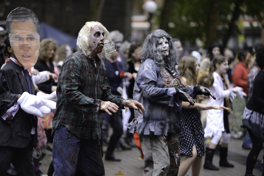 On October 27th, 2012, zombies took over Occidental Park for Thrill The