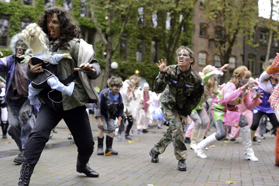 On October 27th, 2012, zombies took over Occidental Park for Thrill The