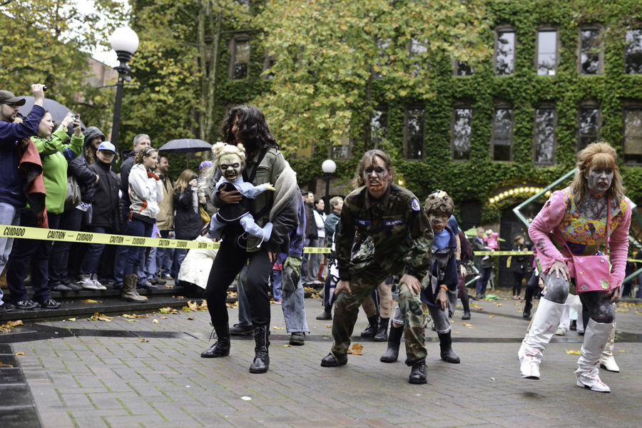 On October 27th, 2012, zombies took over Occidental Park for Thrill The