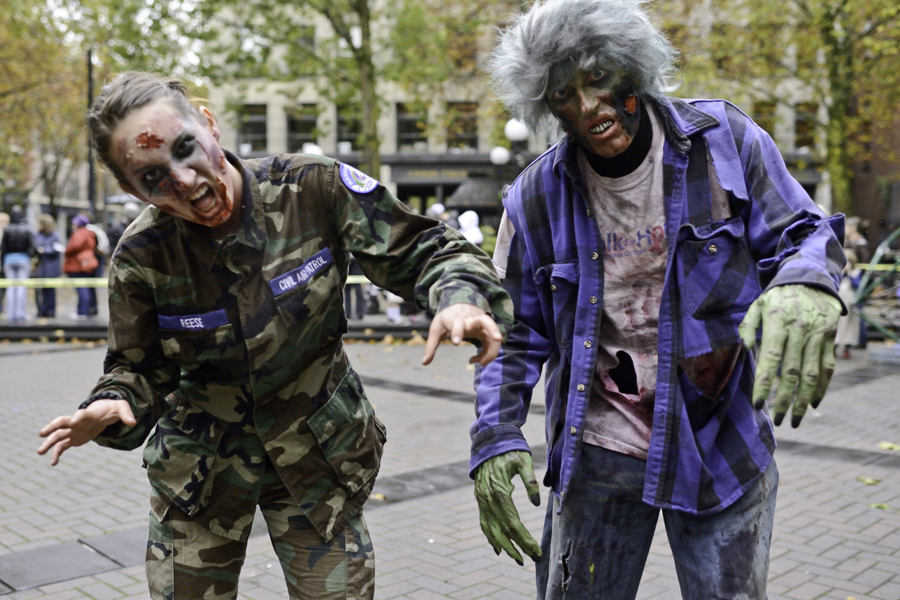 On October 27th, 2012, zombies took over Occidental Park for Thrill The