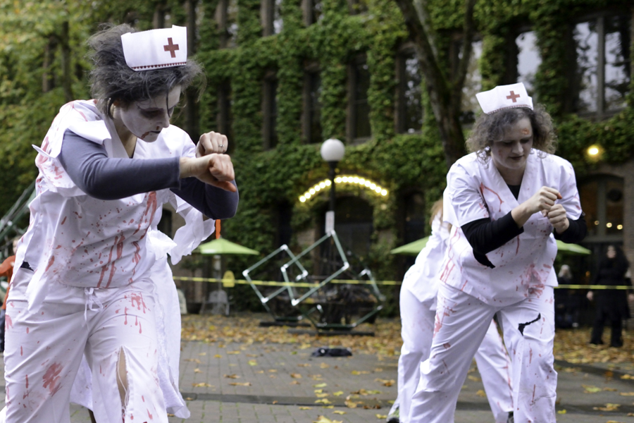 On October 27th, 2012, zombies took over Occidental Park for Thrill The