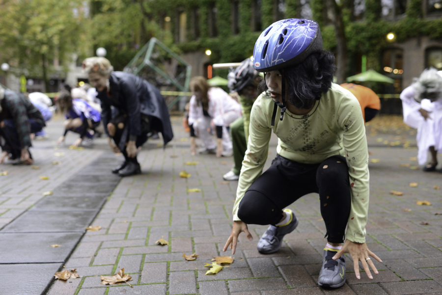 On October 27th, 2012, zombies took over Occidental Park for Thrill The