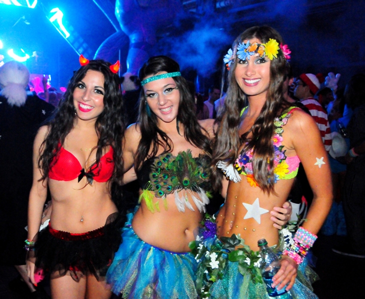 Partiers left their heads, inhibitions and clothes at home last Friday night