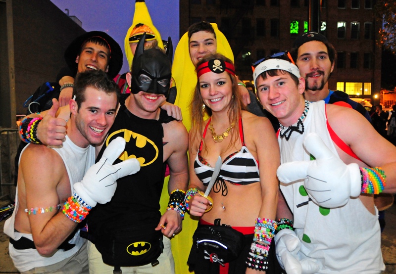 Partiers left their heads, inhibitions and clothes at home last Friday night