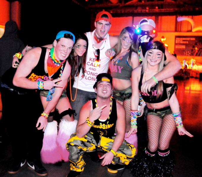 Partiers left their heads, inhibitions and clothes at home last Friday night