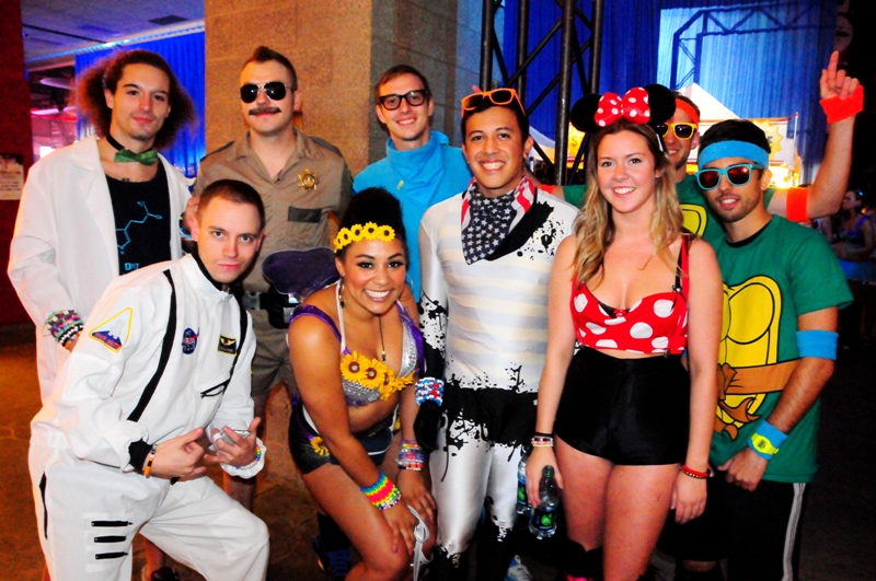 Partiers left their heads, inhibitions and clothes at home last Friday night