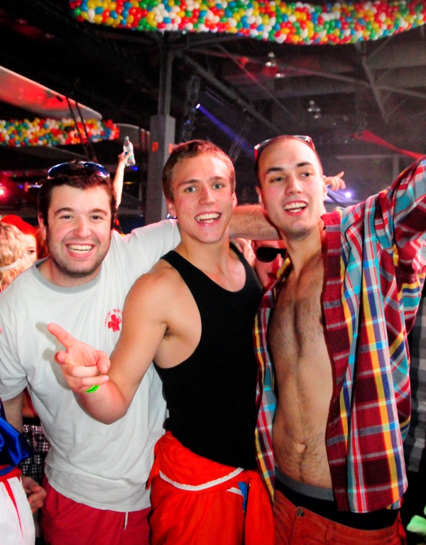 Partiers left their heads, inhibitions and clothes at home last Friday night