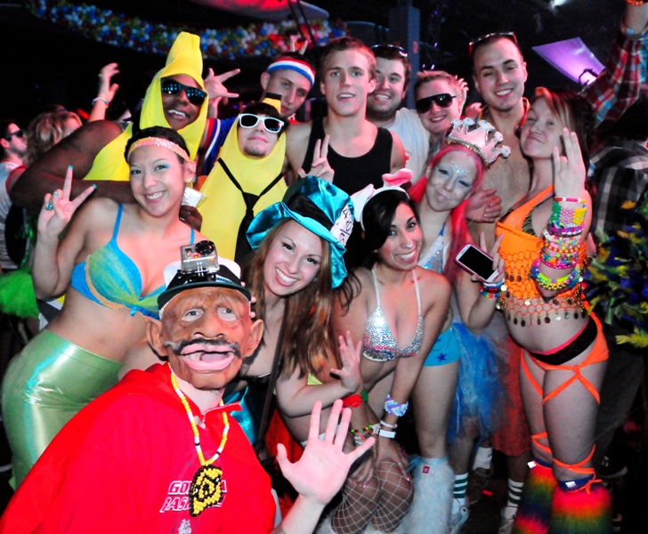 Partiers left their heads, inhibitions and clothes at home last Friday night