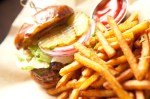 Burger with house fries