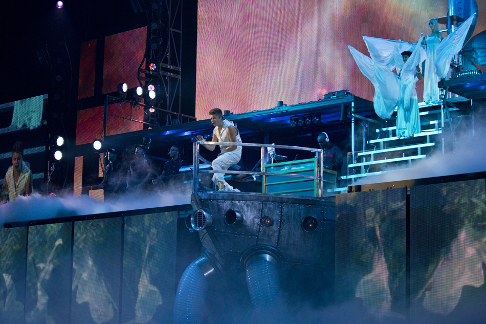 Justin Bieber, a.k.a. the Biebs, played to his legions of adoring fans