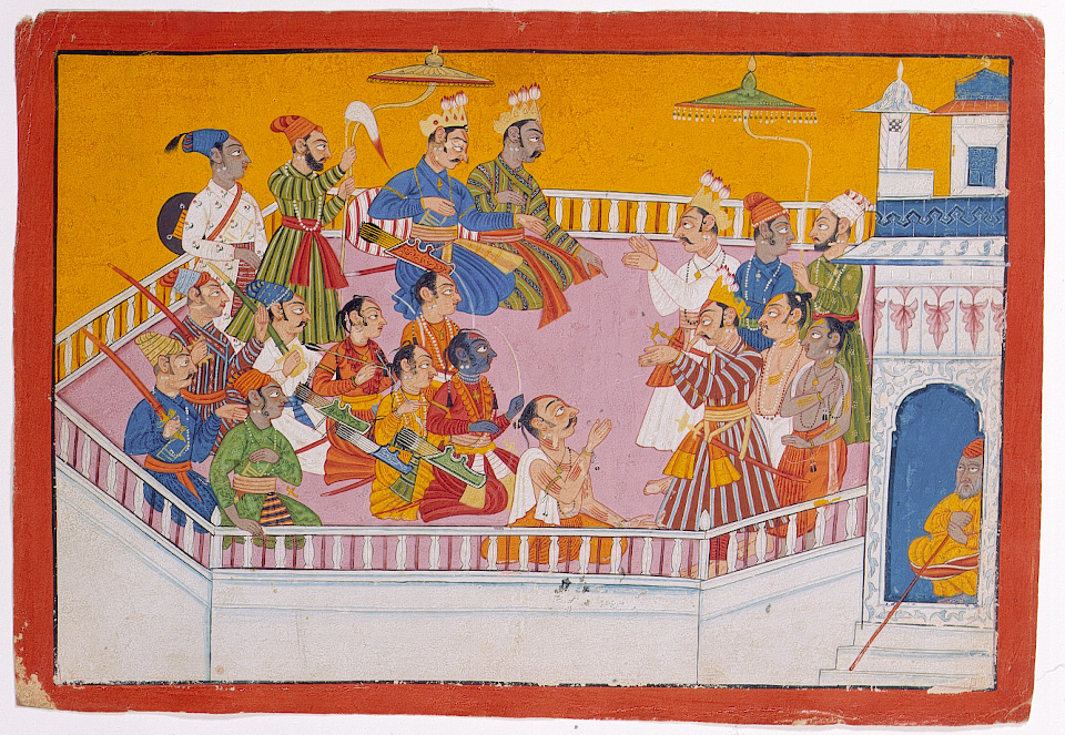 Many Arrows from Rama's Bow: Paintings of the Ramayana at Seattle Asian Art Museum through December 2, 2012. The wedding guests assemble, Rama's Journey, ca. 1700, Kulu, Pahari