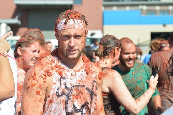 Things got messy at the Seattle Tomato Battle.