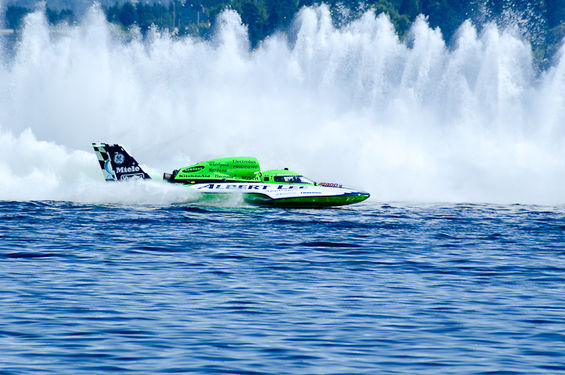 On perhaps the hottest weekend of the summer, Seafair culminated in three days of airshows, hydroplane racing, and boat-parties. Seattlites took to the water and shores of Lake Washington to watch the events, and in many cases to escape the heat as well.