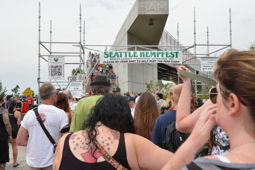 Some people come to Hempfest to protest. Others to party. Some just