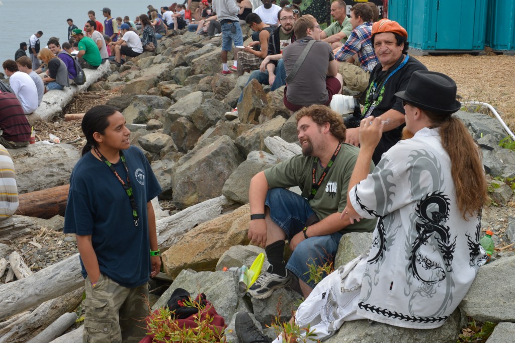 Some people come to Hempfest to protest. Others to party. Some just