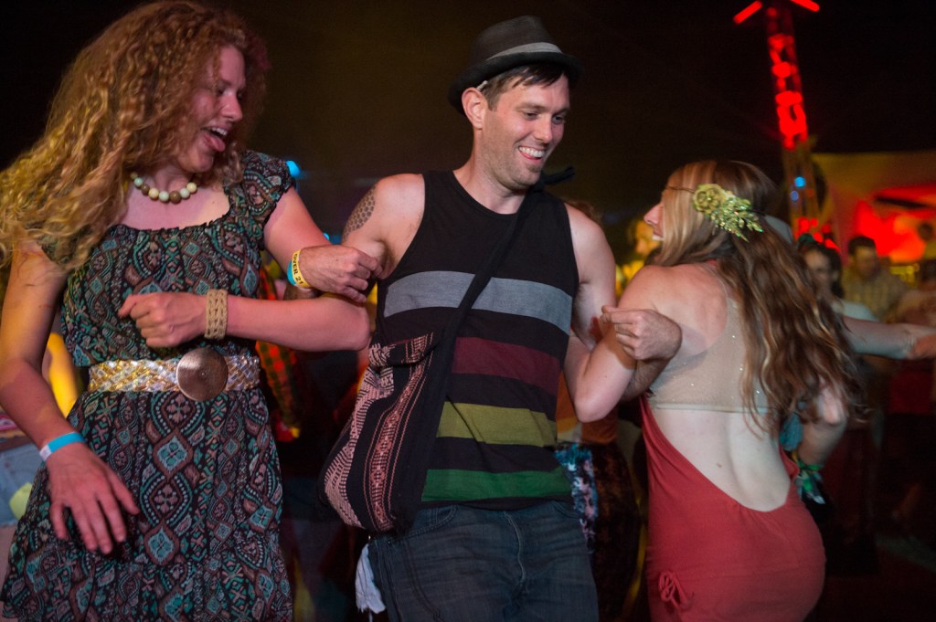 The audience dancing along to ___ on Friday night of Pickathon.