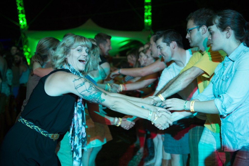 The audience dancing along to ___ on Friday night of Pickathon.