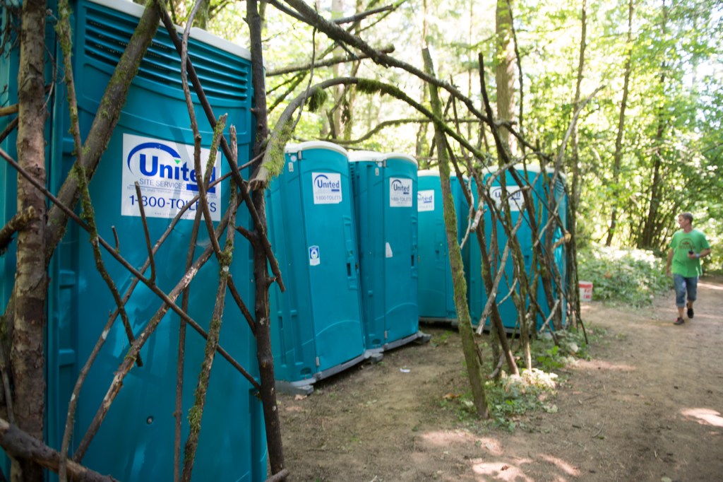 The porta potties at Pickathon.