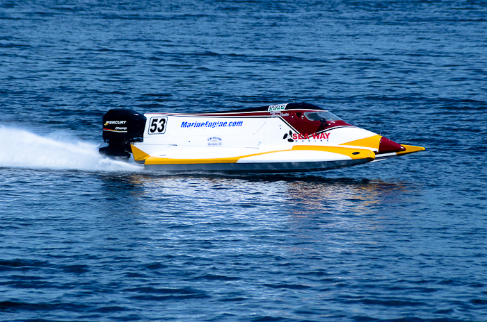 A Formula One Outboard Motor boat.