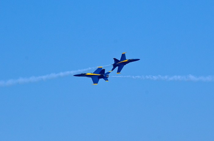 No big deal, just flying right past one another at 400 MPH.