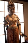 A large statue of Guanyin looks over the dinning room. Guanyin is the bodhisattva (enlightenment-being) associated with compassion. In English she is commonly known as the Mercy Goddess or Goddess of Mercy.