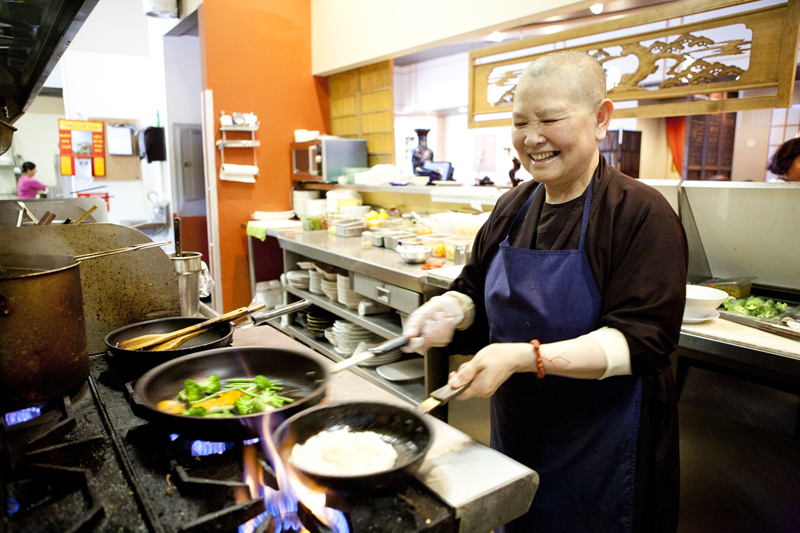 Chef Phan refuses to reveal the ingredients in her mock meats, and it's almost impossible to reverse engineer them. aEœOur food is not fatty or heavy!aE Phan chastised me when I asked if she deliberately tried to recreate meat's inherent flaws or correct them. aEœWe try to make good healthy dishes.aE Some of those dishes are harder than others to perfect, she adds.