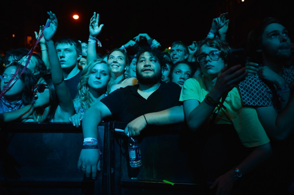 Fans during Major Lazer