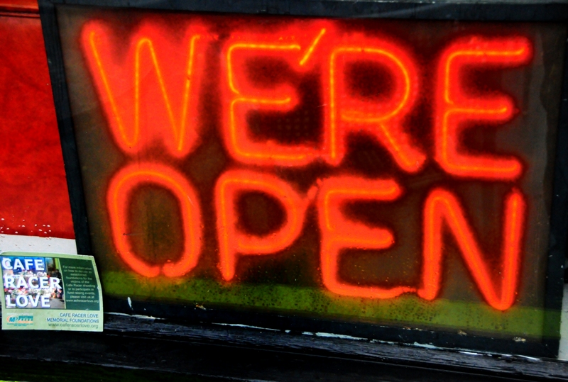 In the morning, people gather for coffee, breakfast and conversation.  The restaurant is located at 59th and Roosevelt in the University District.
