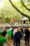 Occidental Park was packed with supporters, numbering in the thousands.
