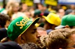 A massive crowd of Seattle Sonics fans met to support the possible