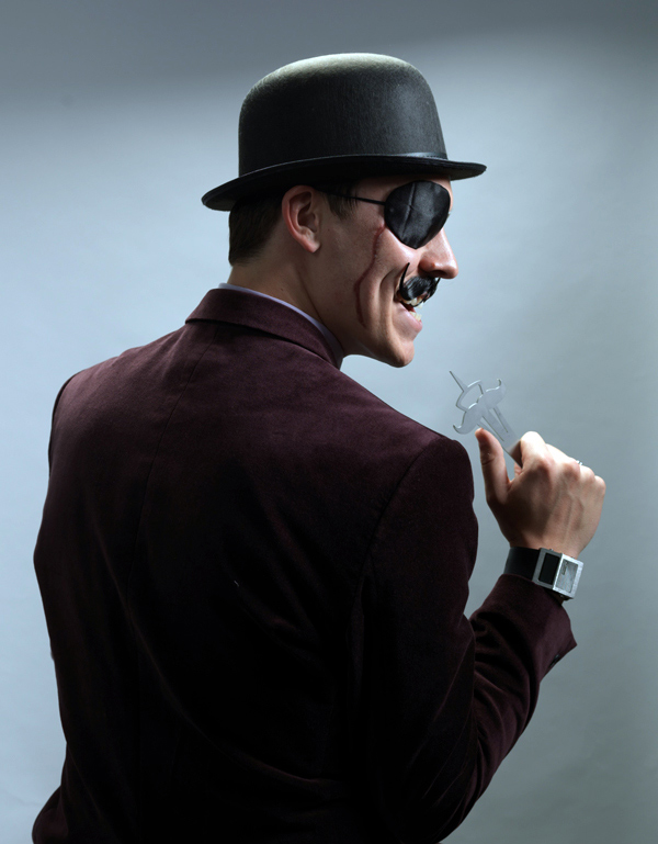 When shooting portraits of a fake villian it's easy to get carried