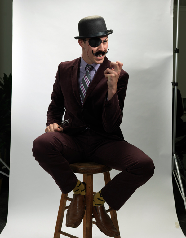 When shooting portraits of a fake villian it's easy to get carried