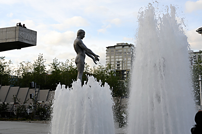 West on the waterfront are the two jet-encircled figures of Louise Bourgeois' Father and Son, installed by SAM at the Olympic Sculpture Park in 2002 and voted the city's ugliest statue in an informal SW poll two summers back.