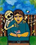 Mary Ann Rodriguez-Veatch, The Lost Nino.Mary Ann Rodriguez-Veatch's art draws from her Mexican culture and the religious images she saw while growing up in Phoenix. Says Rodriguez-Veatch: Why am I questioned or told to go back to Mexico because I am brown?' I was born here! I am fifth generation on my mother's side, and third generation on my father's side. I am an American!
