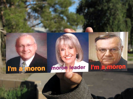 Irma Sanchez, Moron Bumper Sticker.