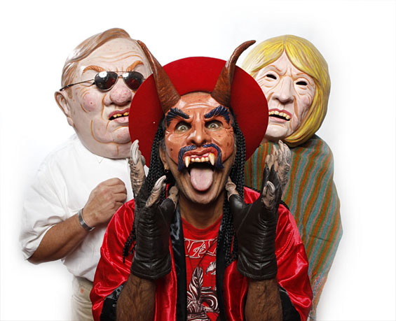 Zarco Guerrero, 3 masks photographed by Jamie Peachey.