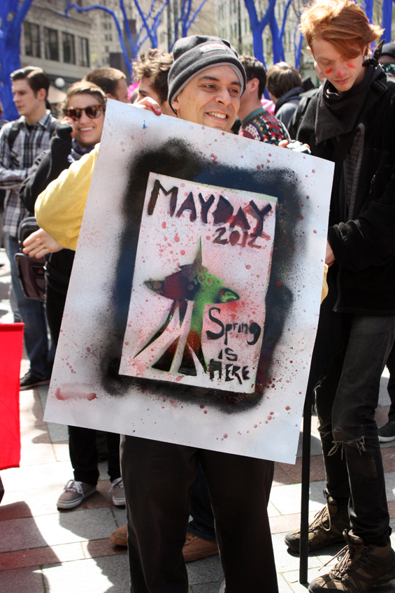 Occupy Wall Street strikes again May Day style. By Mid morning a