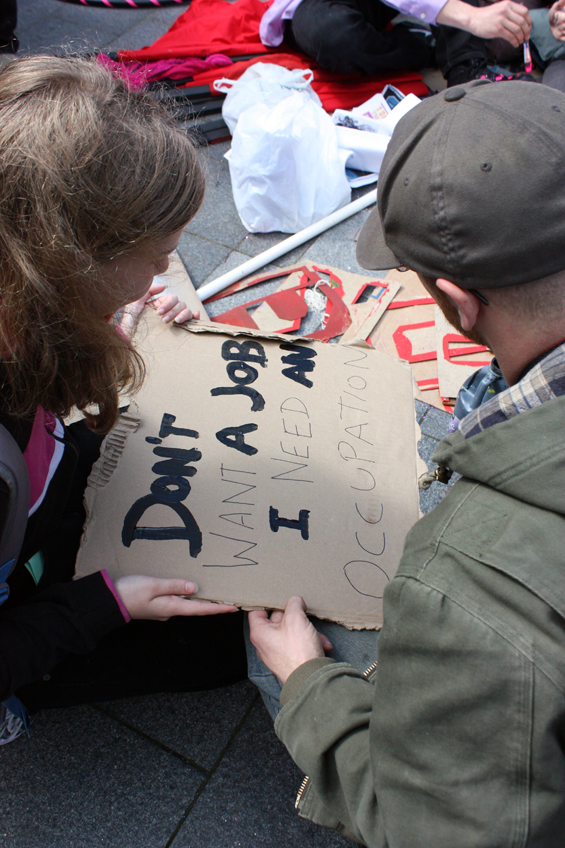 Occupy Wall Street strikes again May Day style. By Mid morning a