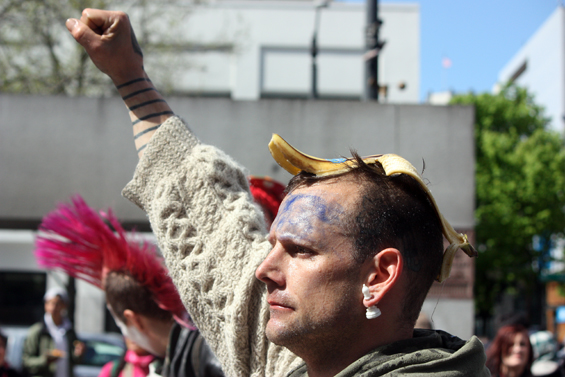 Occupy Wall Street strikes again May Day style. By Mid morning a
