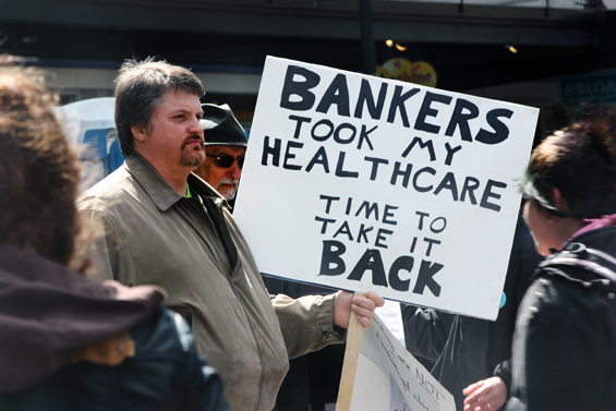 Occupy Wall Street strikes again May Day style. By Mid morning a