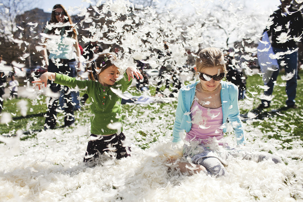 Pillow-warrior friends Russ Garwood, Amir Megmedagic, and Joshua Sacks planned Seattle's International