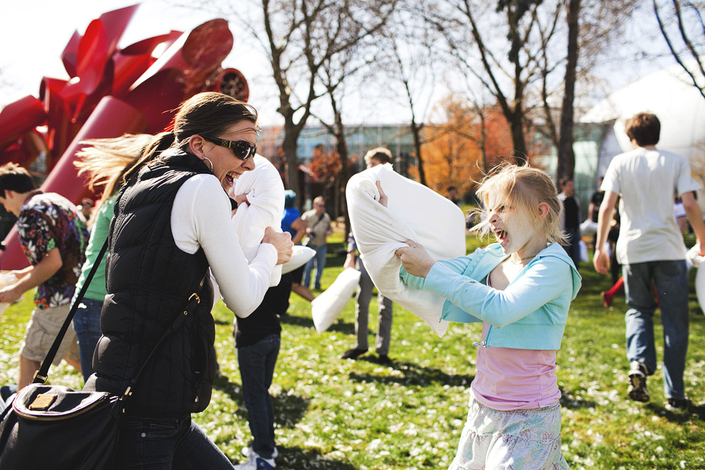 Pillow-warrior friends Russ Garwood, Amir Megmedagic, and Joshua Sacks planned Seattle's International