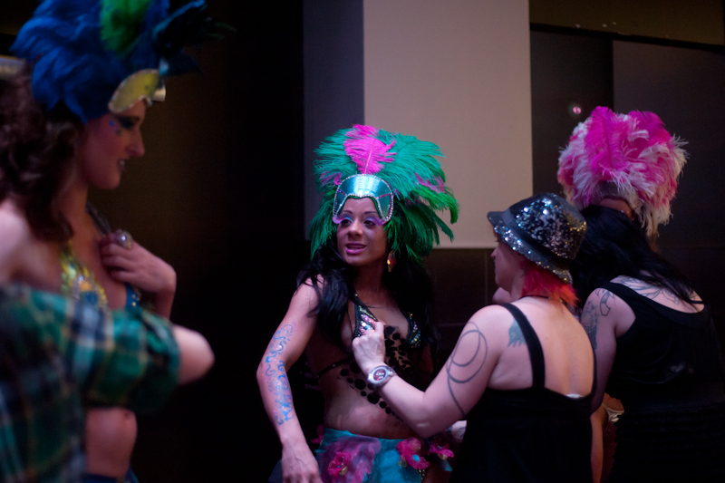 Eight designers showed off their best feathered, sequined, and outrageously-neon carnival costumes