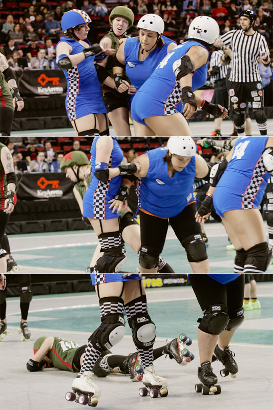 On Saturday, Seattle's all-female roller derby league held its second bout at