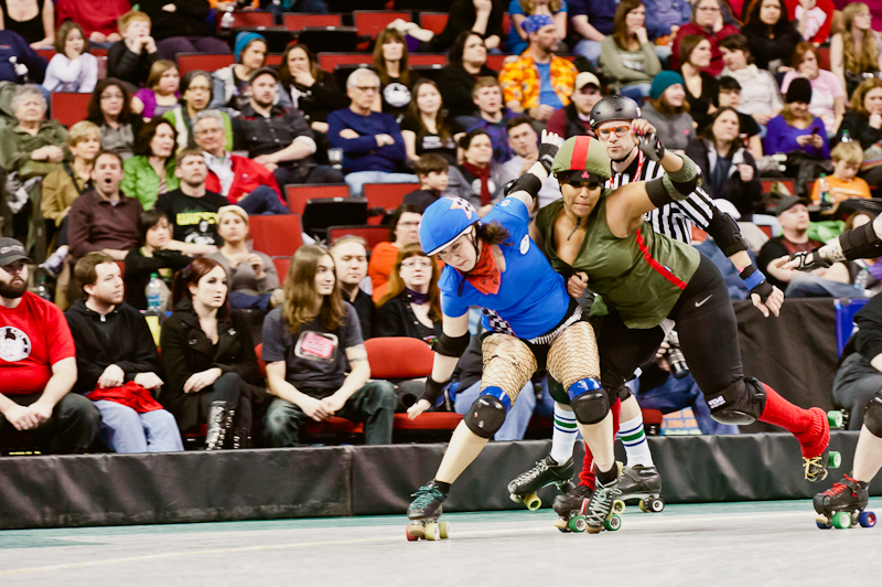 On Saturday, Seattle's all-female roller derby league held its second bout at