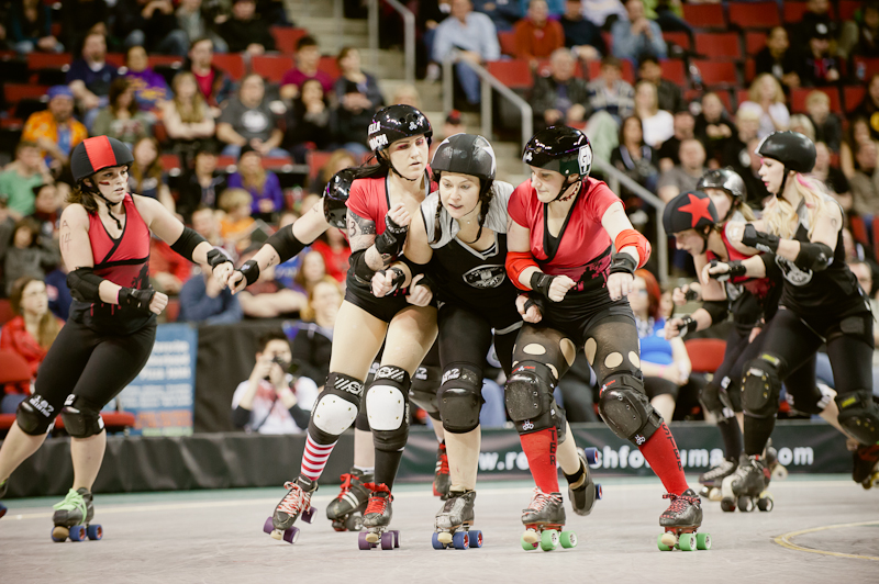 On Saturday, Seattle's all-female roller derby league held its second bout at
