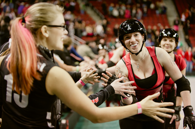 On Saturday, Seattle's all-female roller derby league held its second bout at