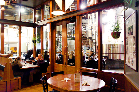 Hale's Ales Brewery in Ballard has an indoor seating area away from the bar.