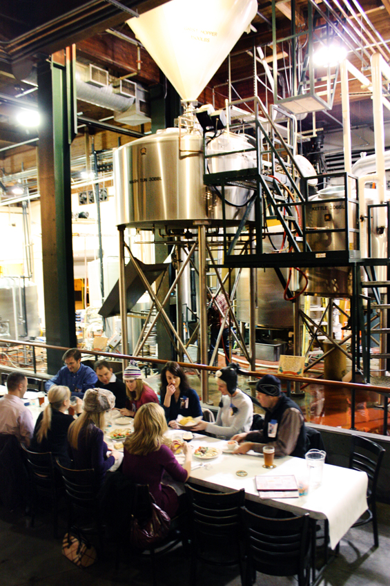 Prime seating area located right next to were they brew their beer.